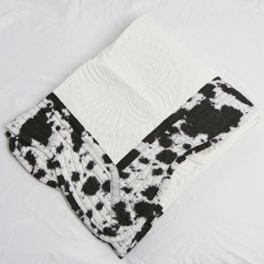 Black Cow Print Quilt