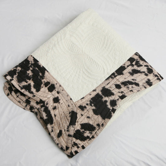 Tan Cow Print Quilt